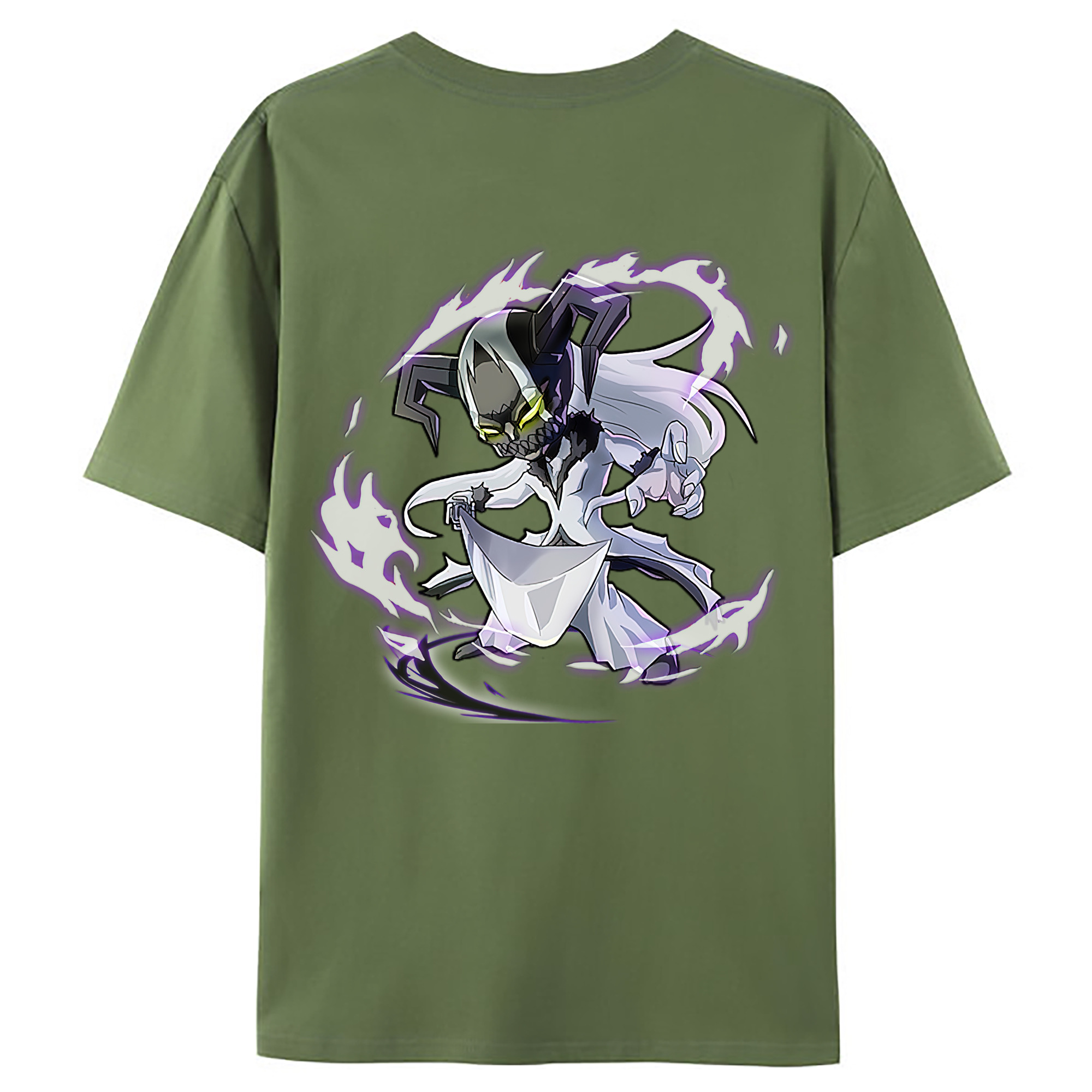 （画像用） ブリーチ 黒崎一護（くろさき いちご）BLEACH Kurosaki Ichigo 綿100％ メンズ半袖Tシャツ（バックプリント） 通気性